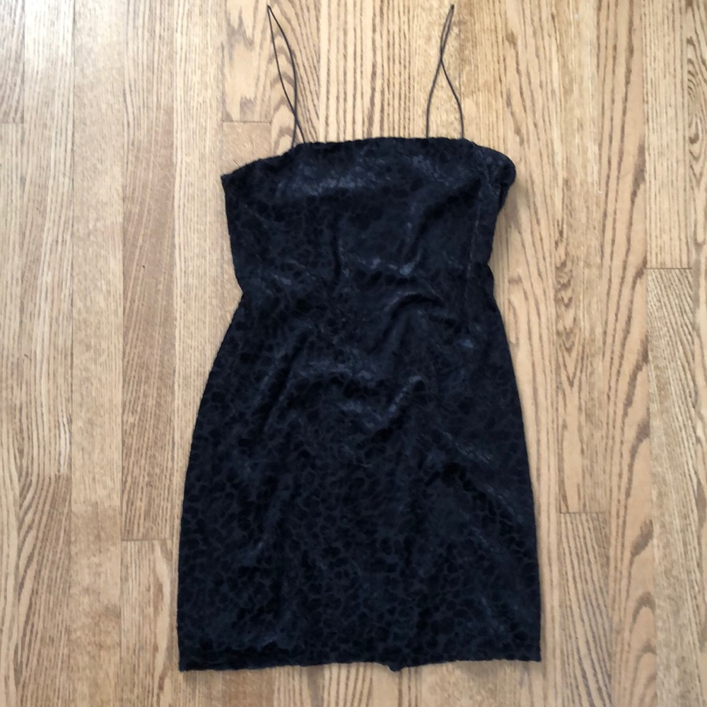 Wild Fable Velvet Cheetah Spaghetti Strap Dress